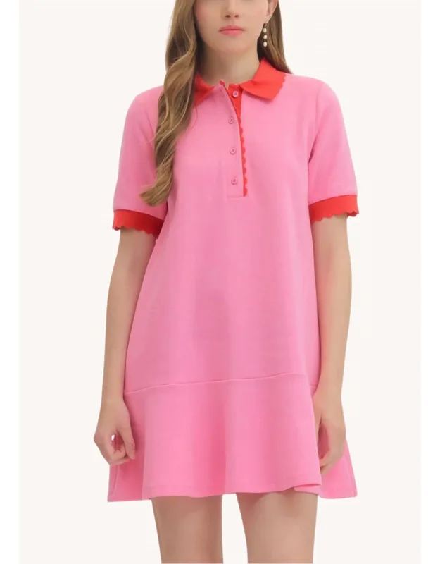 Celia Scalloped Cotton Mini Dress