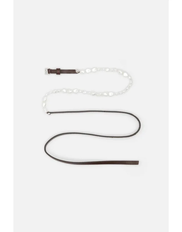 Pearl And Leather Belt