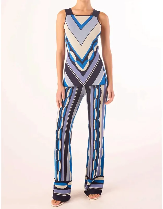 Geo Stripe Knit Top