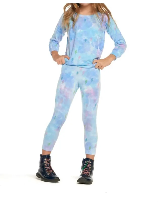 Tie Dye Bolts Hacci Leggings