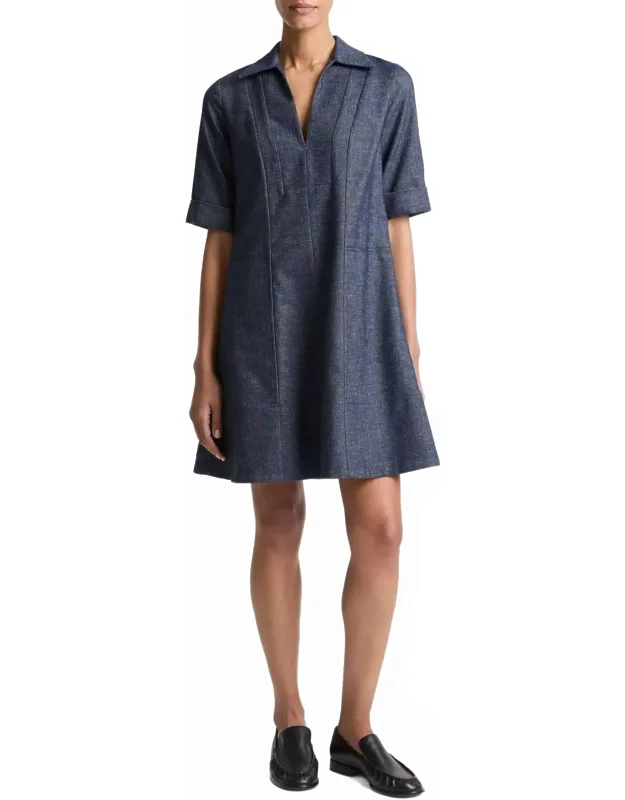 A Line Short Sleeve Dress