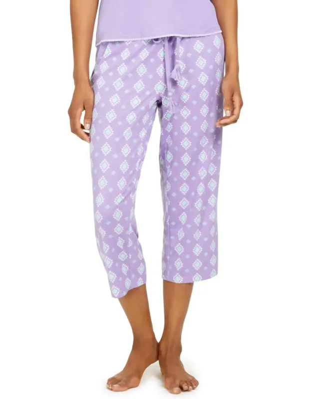 Printed Capri Pajama Pants