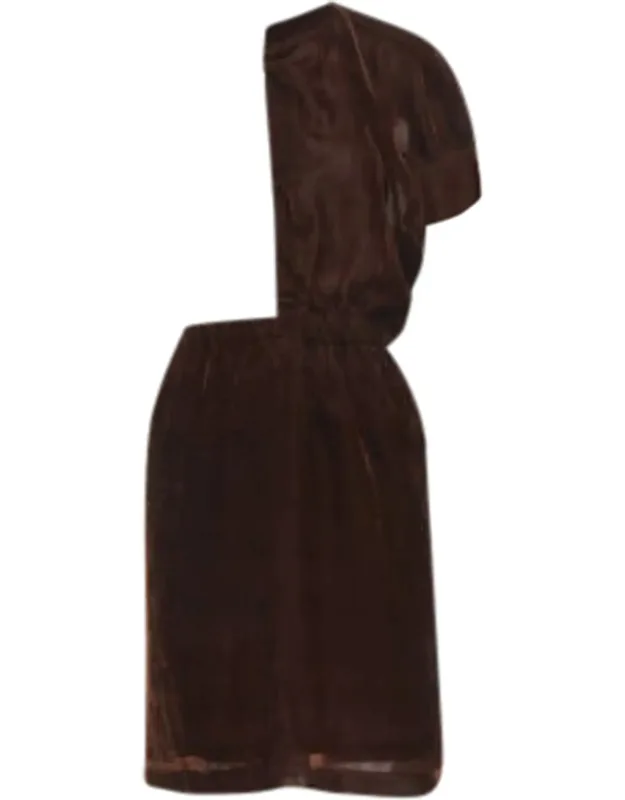 Velvet Drawstring Sash Knee Length Skirt