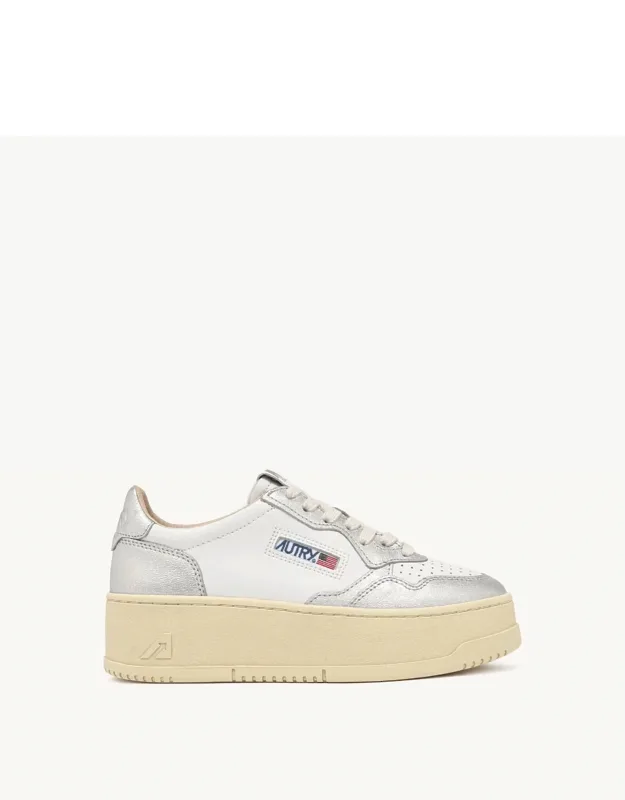 Medalist Platform Leather Sneakers