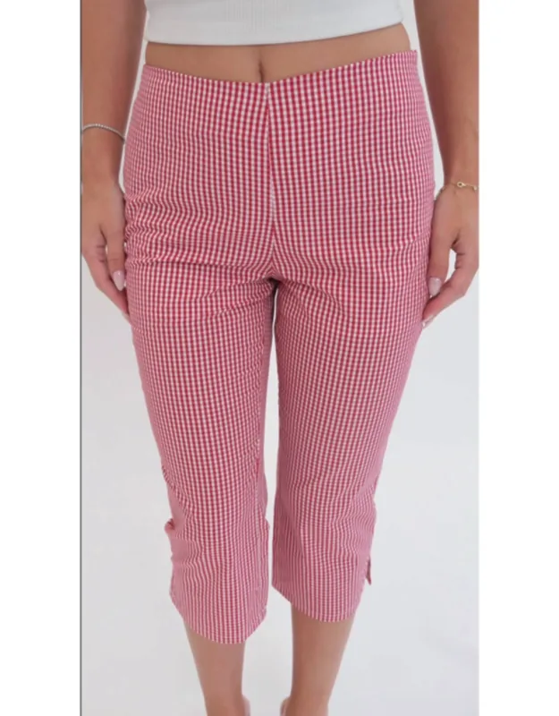 Gingham Capri Pants