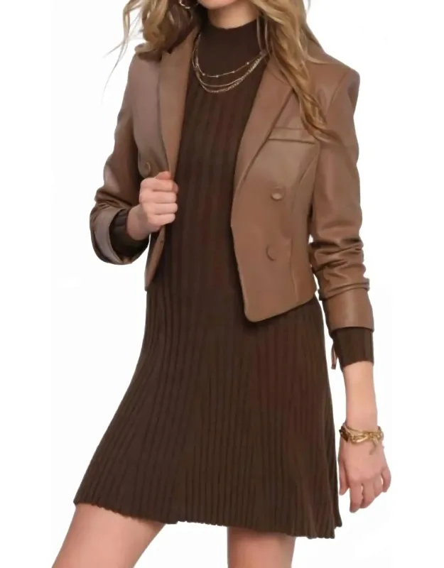 Faux Leather Blazer