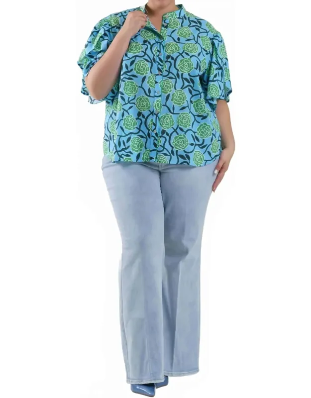 Button Down Blouse In Amelia Print