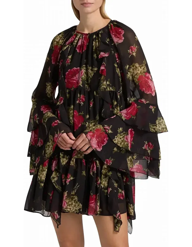 Emelia Baroque Roses Minidress