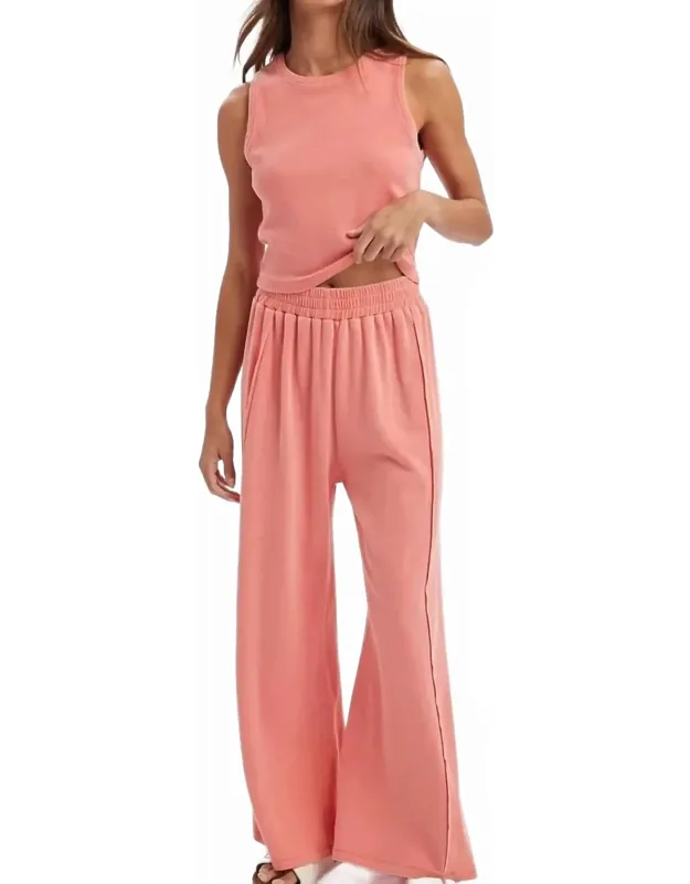 Sunny Daze Tank Top And Wide Leg Pants Set