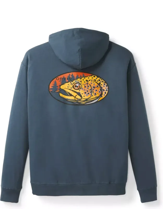 Brown Trout Graphic Hoodie Sweatshirt
