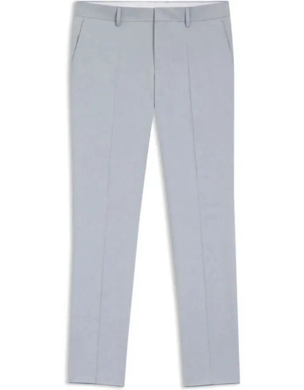 Patterned Stretch Chiffon Trousers