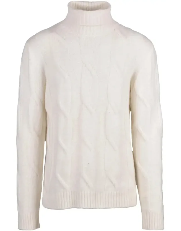 High Neck Cable Knit Sweater