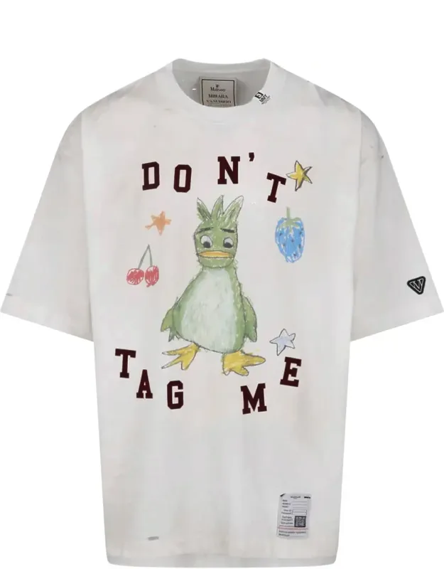 Doodle Distressed Printed Cotton T-shirt