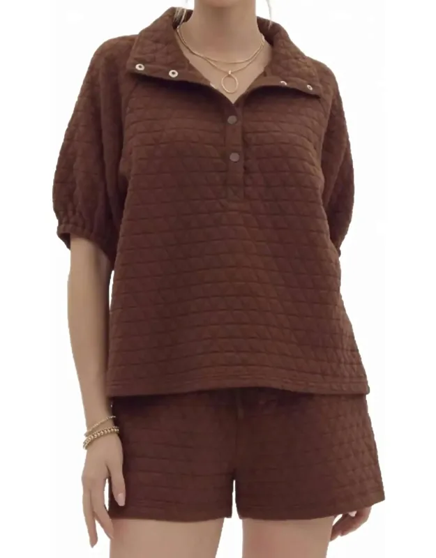 Quilted Pullover Top