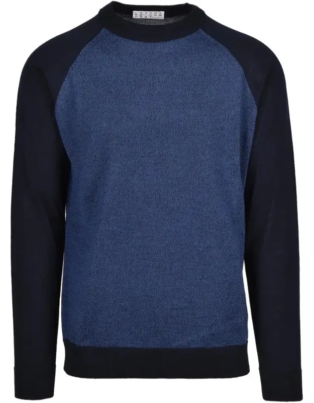 Two-tone Crew Neck Sweater