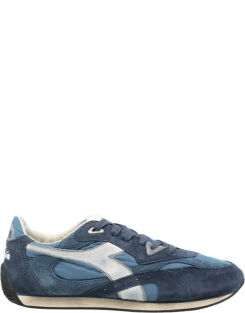 Panelled Textured Low-top Sneakers
