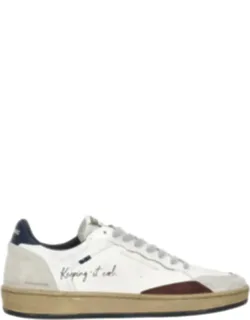 Suede Insert Leather Sneakers