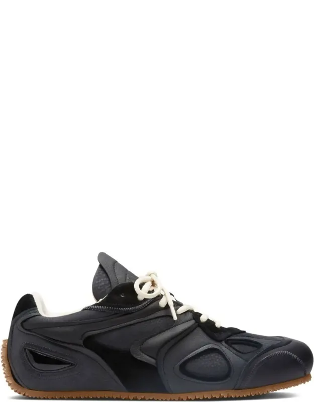 Slow Runner Layered Panel Padded Collar Sneakers