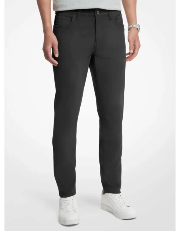 Stretch Cotton Blend Pants