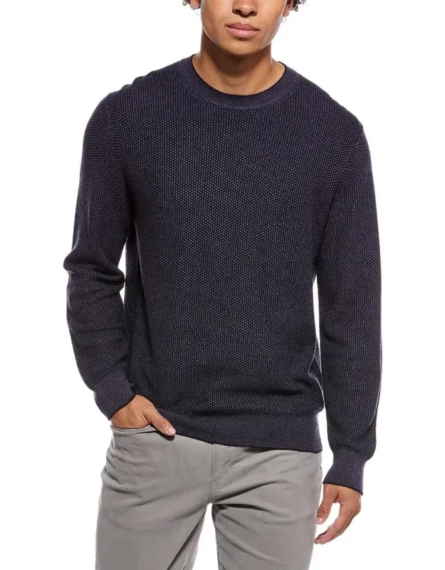 Geo Jacquard Wool & Cashmere Crewneck Sweatshirt