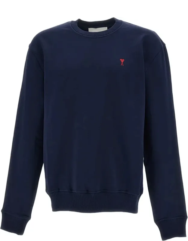 Crewneck Sweatshirt With Signature Red Embroidery
