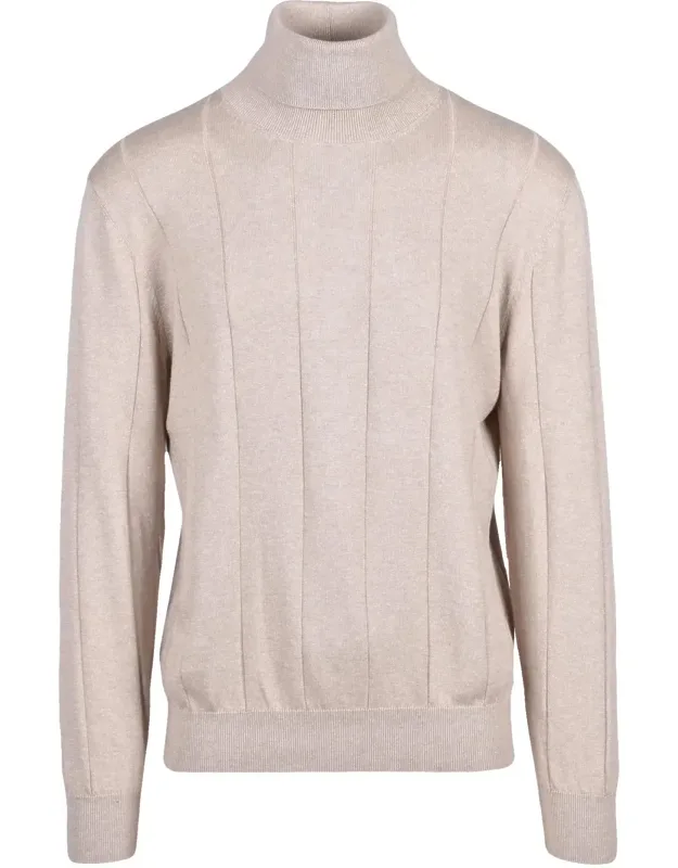 Fine Cotton-cashmere Blend Turtleneck Sweater