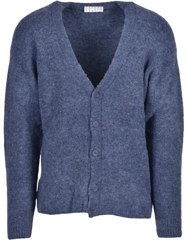 Button-front Cardigan With Deep V-neck