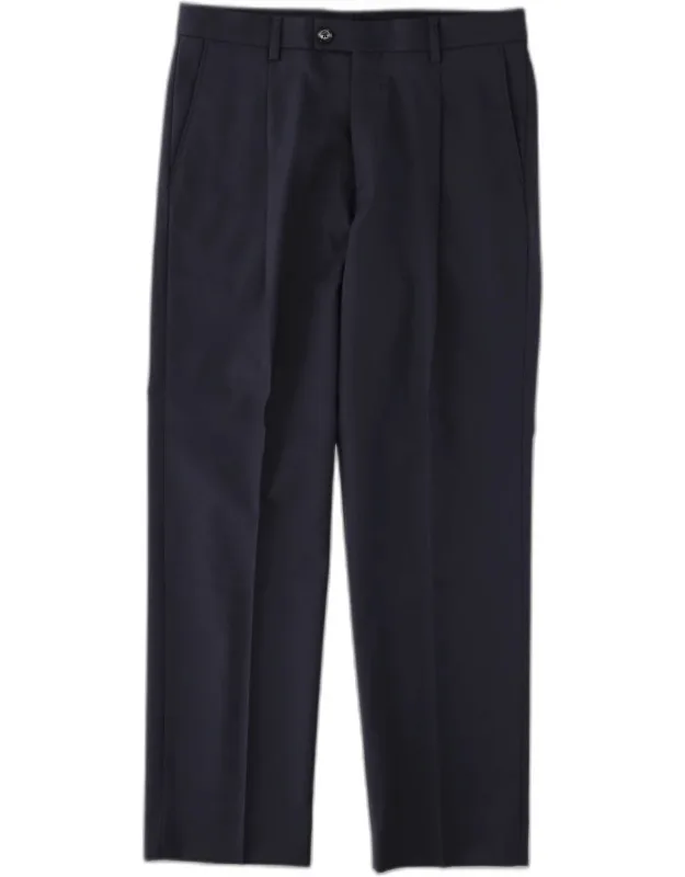 Buttoned Tailored Polyester-blend Formal Pants