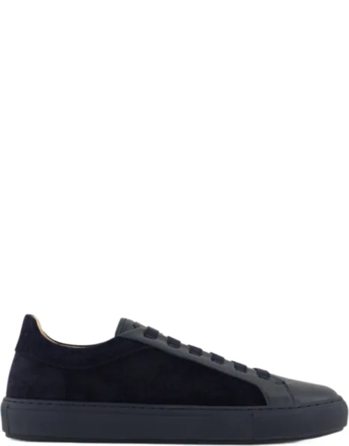 Low-top Sneakers With Suede Side Panels And Rubber Soles