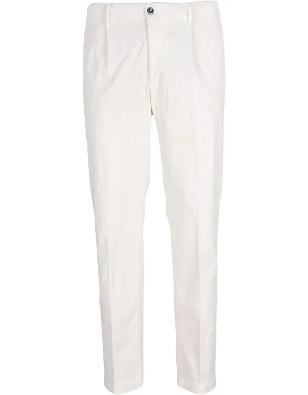 Slim-fit Trousers With Textured Fabric And Tapered Leg