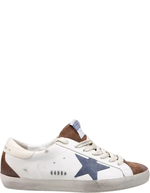Leather Upper Sneakers With Suede Accents And Vintage Details