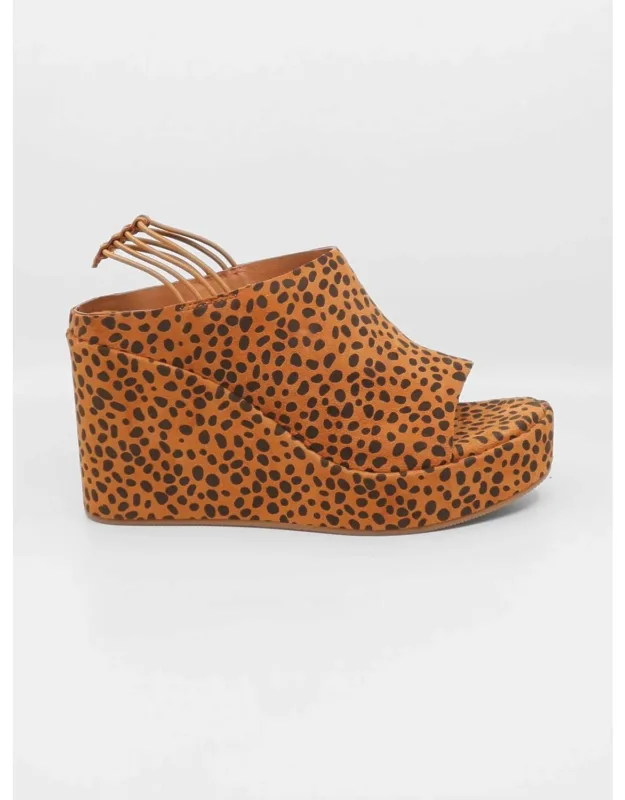 Brooklyn Leopard Print Platform Wedge Sandals