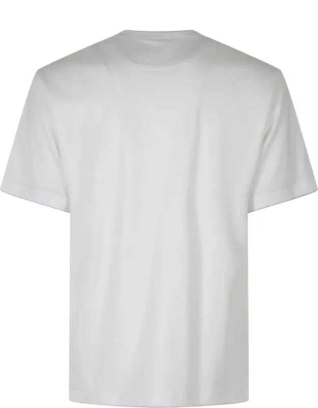 Crewneck Melange Trim Cotton T-shirt