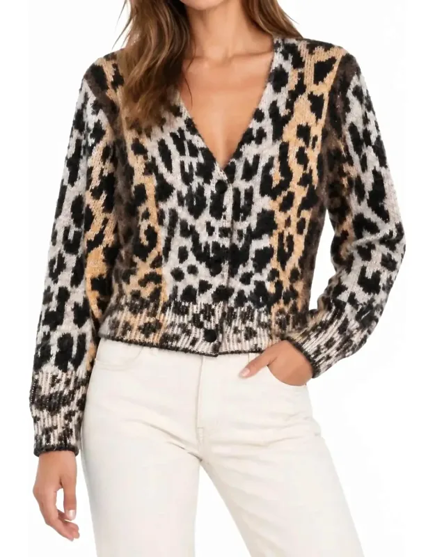 Cheetah V-neck Cardigan