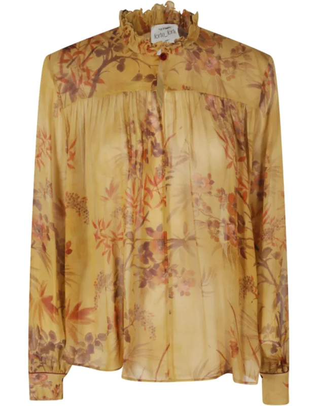 Heliodore Le Bambou Secret Floral Viscose Blouse