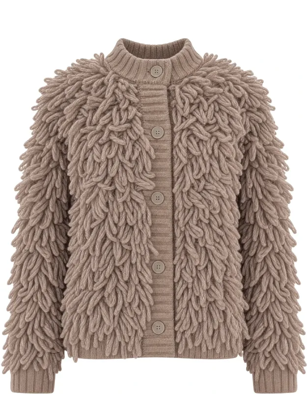 High-collar Textured Short Jacket