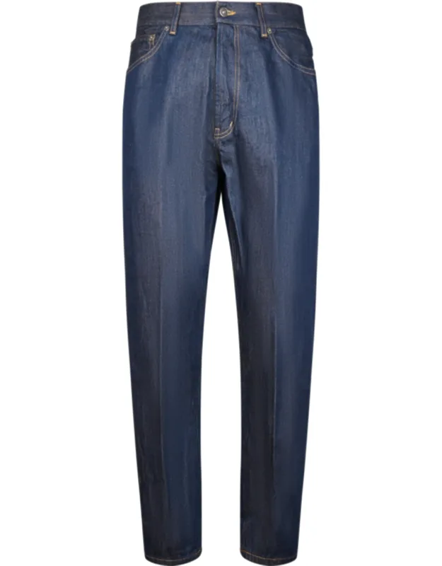 Loose Fit Denim Trousers