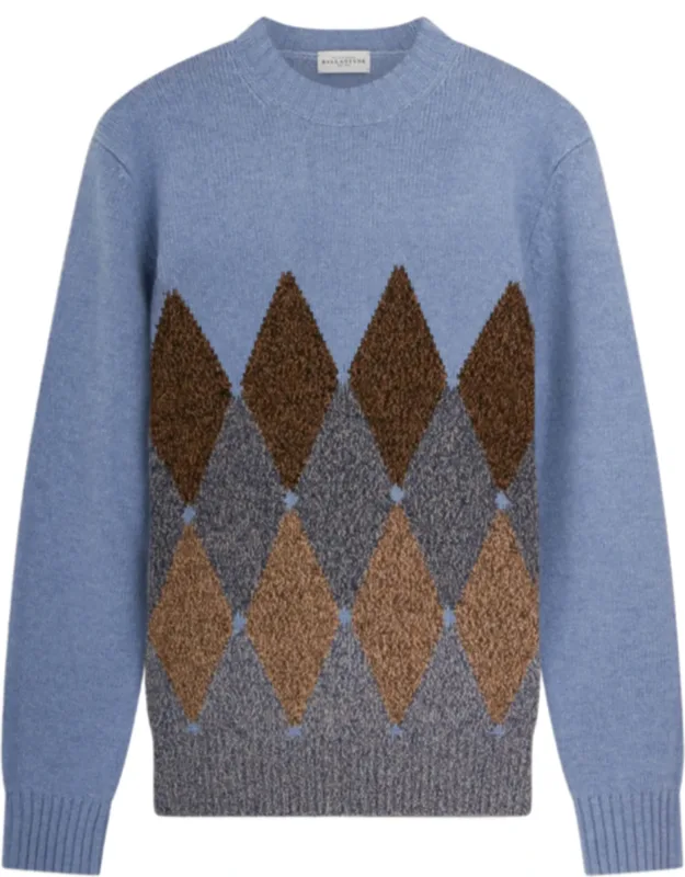 Textured Argyle Sweater