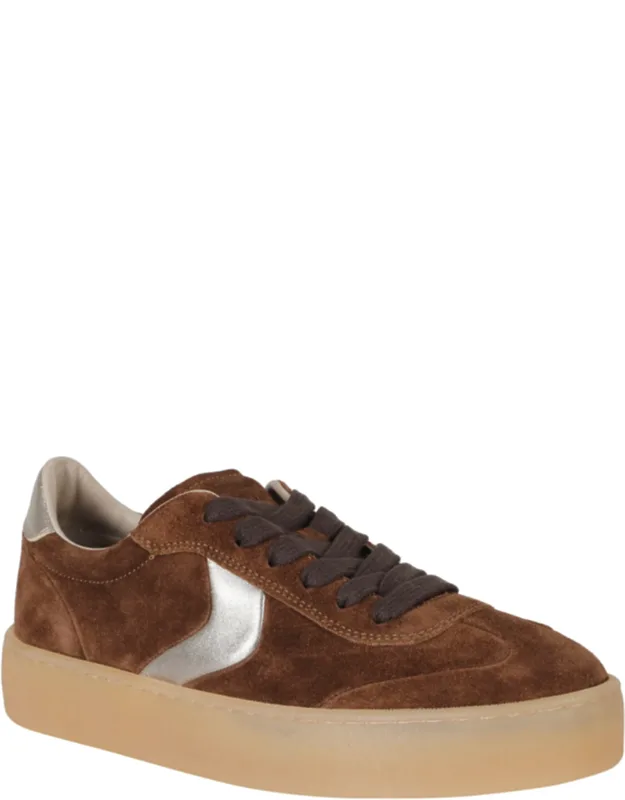 Metallic Goat Skin Suede Low-top Sneakers