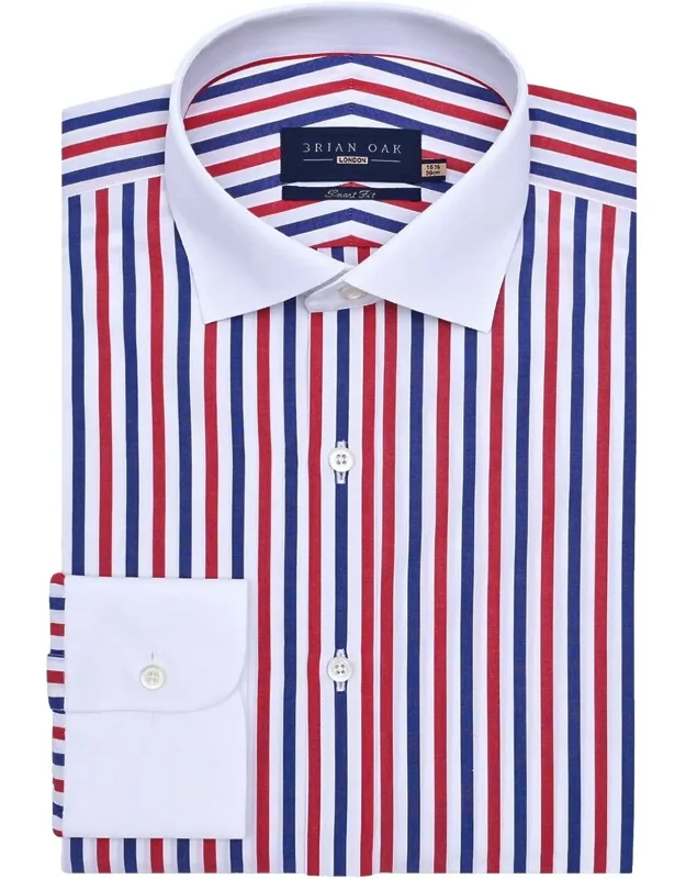 Striped Shirt With Contrast Collar