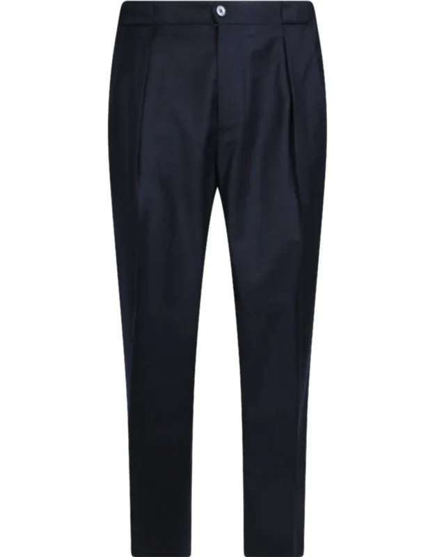 Flannel Straight-leg Tailored Formal Pants