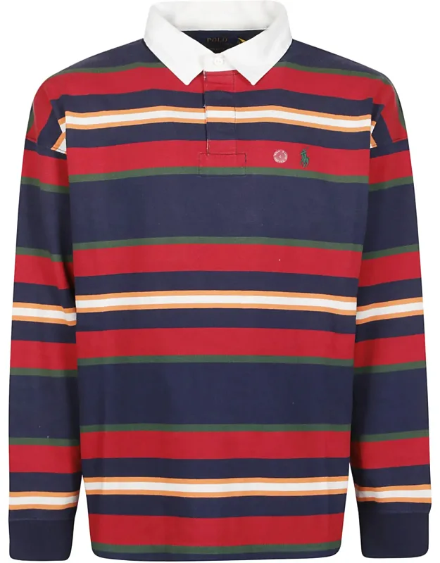 Long Sleeve Rugby Striped Cotton Shirt