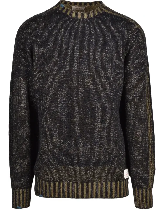 Virgin Wool Textured Crewneck Sweater