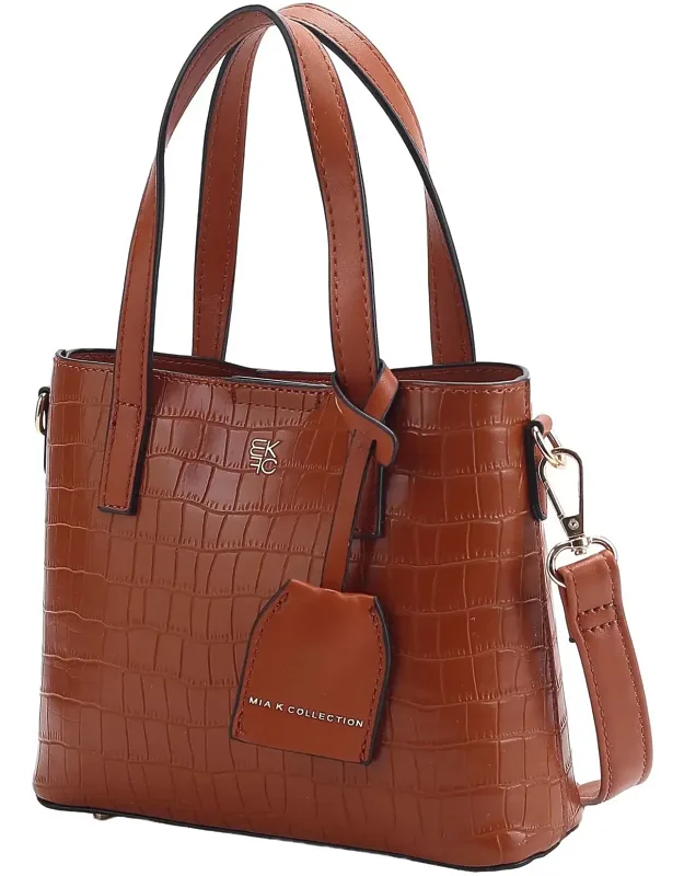 Isolde Crocodile Embossed Tote Bag