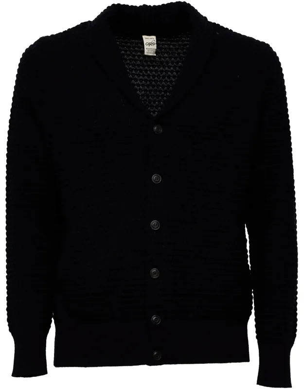 Honeycomb Shawl Collar Cardigan