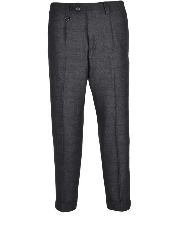 Pleated Stretch Wool-blend Chino Pants