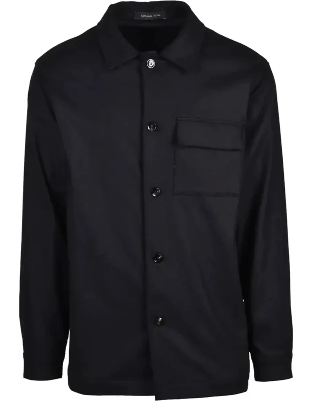 Soft Flannel Virgin Wool-blend Shirt