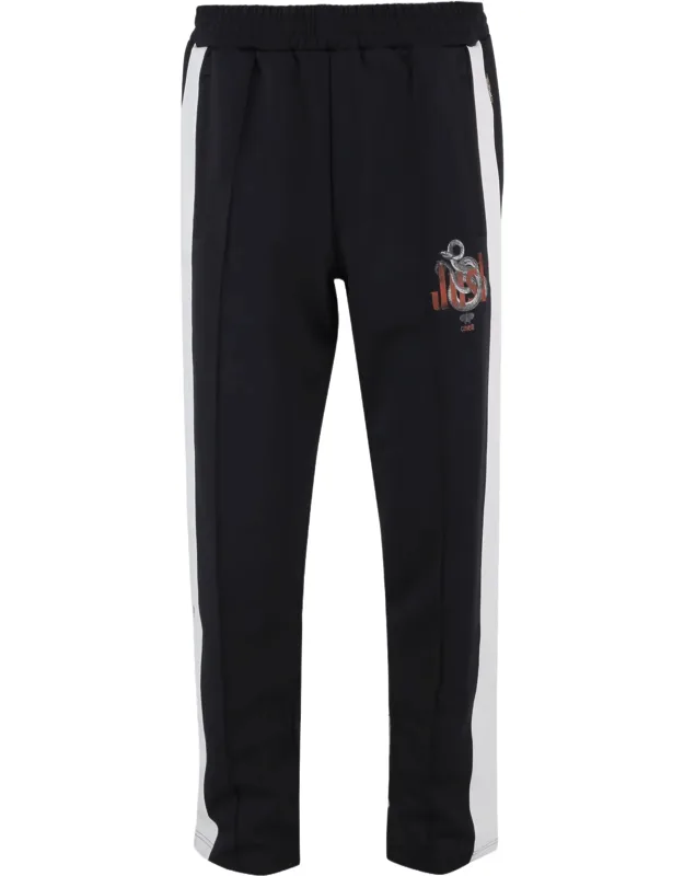 Stretch Nylon Track Pants With Logo Print
