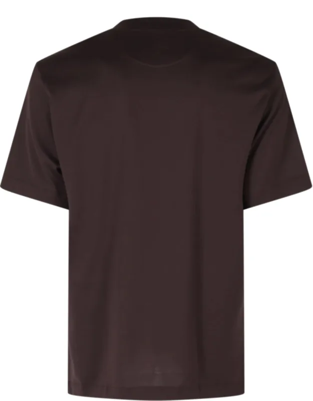 Embroidered Logo Crewneck Cotton T-shirt
