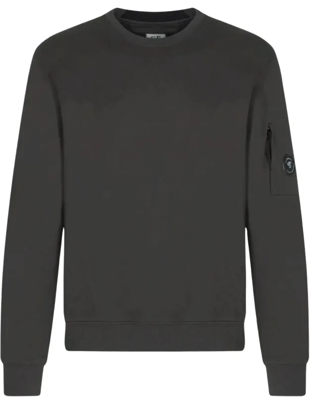 Diagonal Raised Fleece Lens Crewneck Sweatshirt
